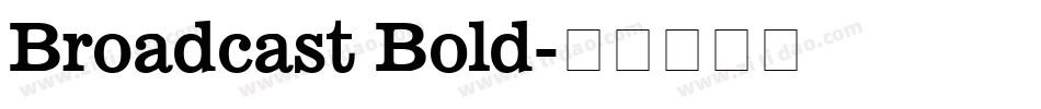 Broadcast Bold字体转换